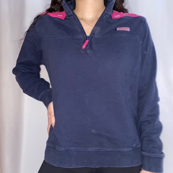 Vineyard Vines Tops - vineyard vine navy blue quarterzip